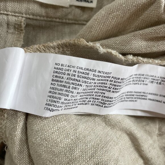 Anthropologie x Sovere Linen Wide Leg Pleated Pants Trousers Small 4-6 - Picture 15 of 16